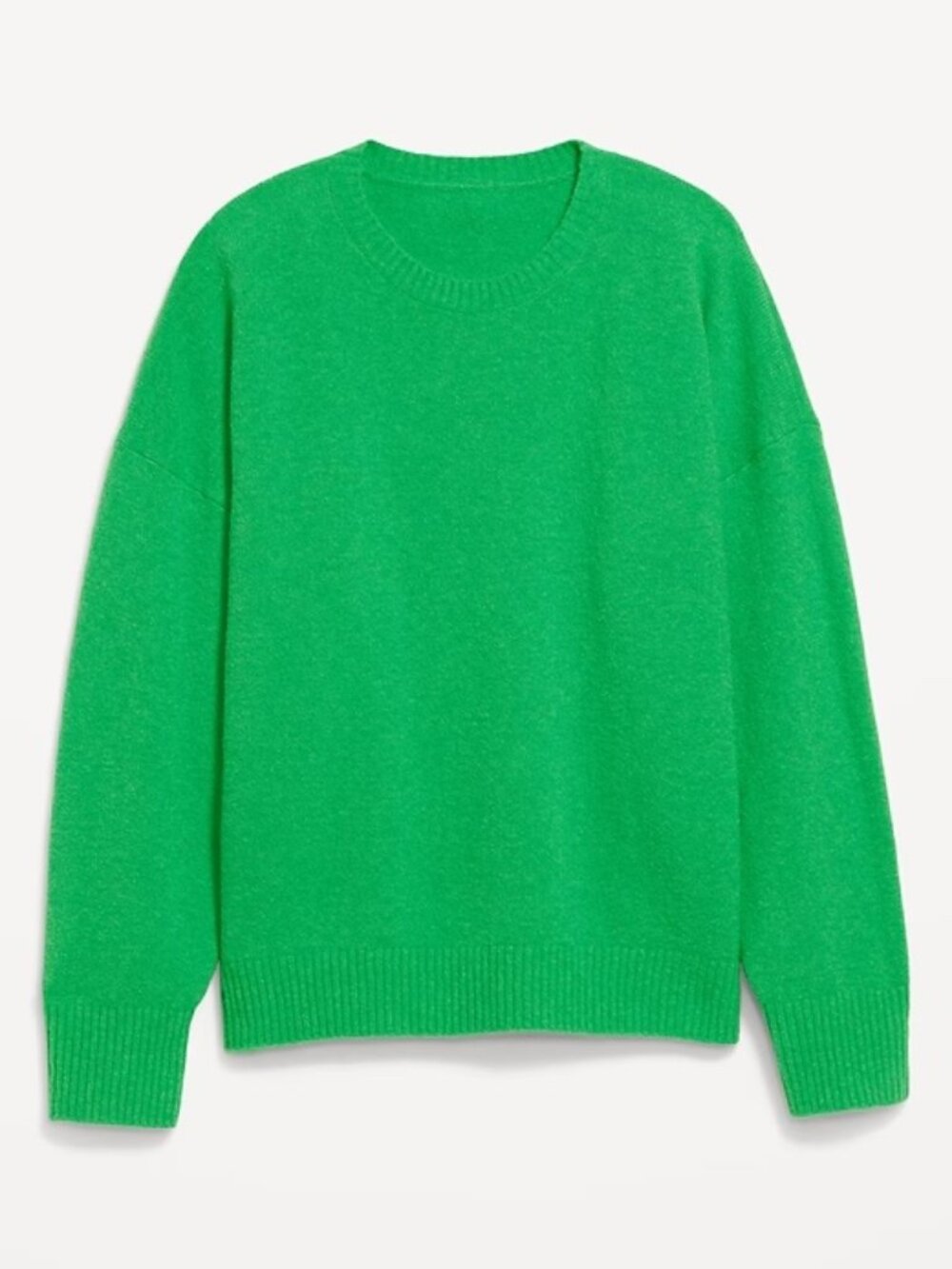 NWT Old Navy Vibrant Green Wool-Blend Crew Neck Unisex Sweater